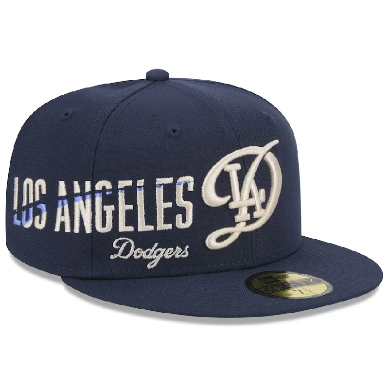 Custom Boho Hats-New Era Los Angeles Dodgers City Connect Icon 59FIFTY Fitted Hat 2024 - Navy