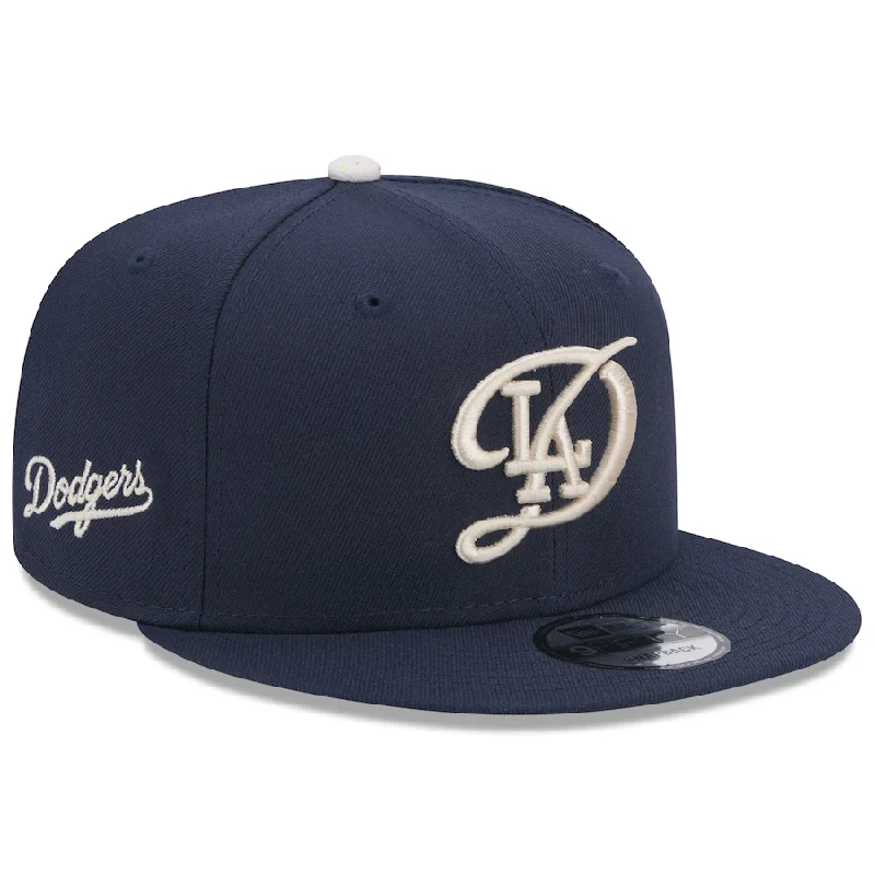 Custom Hip Hop Hats-New Era Los Angeles Dodgers City Connect 9FIFTY Snapback Hat 2024 - Navy