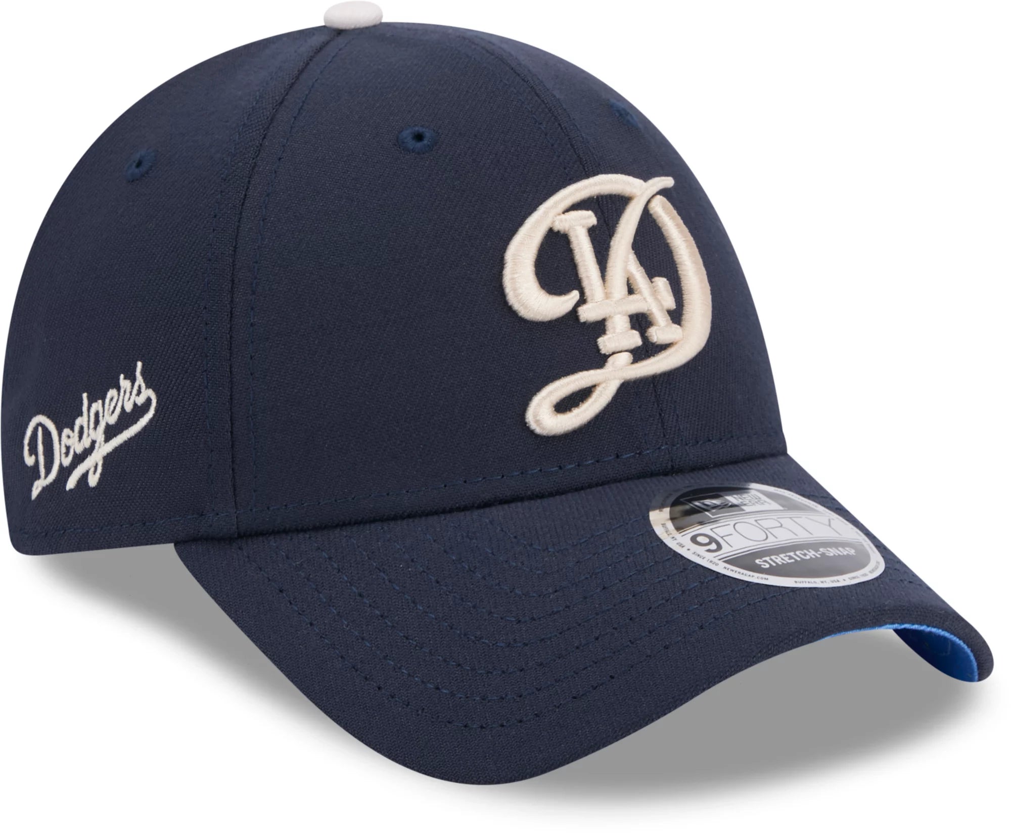 Custom Streetwear Hats-New Era Los Angeles Dodgers City Connect 9Forty Snapback Hat 2024 - Navy