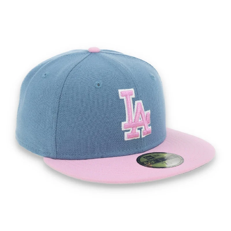 Custom Modern Fashion Hats-New Era  Los Angeles Dodgers Color Pack 59FIFTY Fitted Hat-Light Blue /Pink