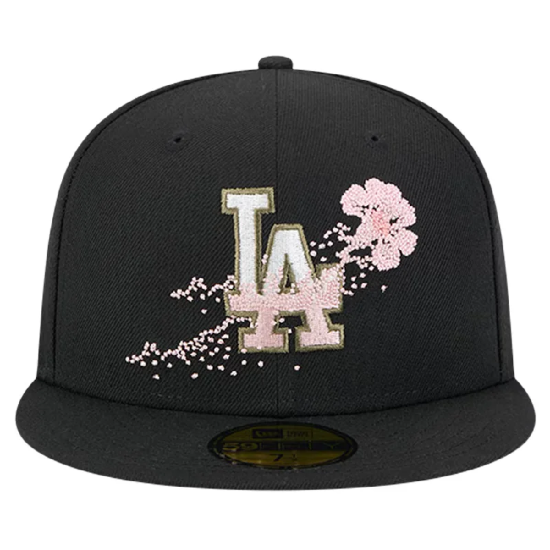 Custom Fashionable Beanie Hats-New Era Los Angeles Dodgers Floral 59FIFTY Fitted Hat