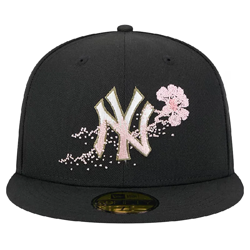 Custom Travel Sun Hats-New Era New York Yankees Floral 59FIFTY Fitted Hat