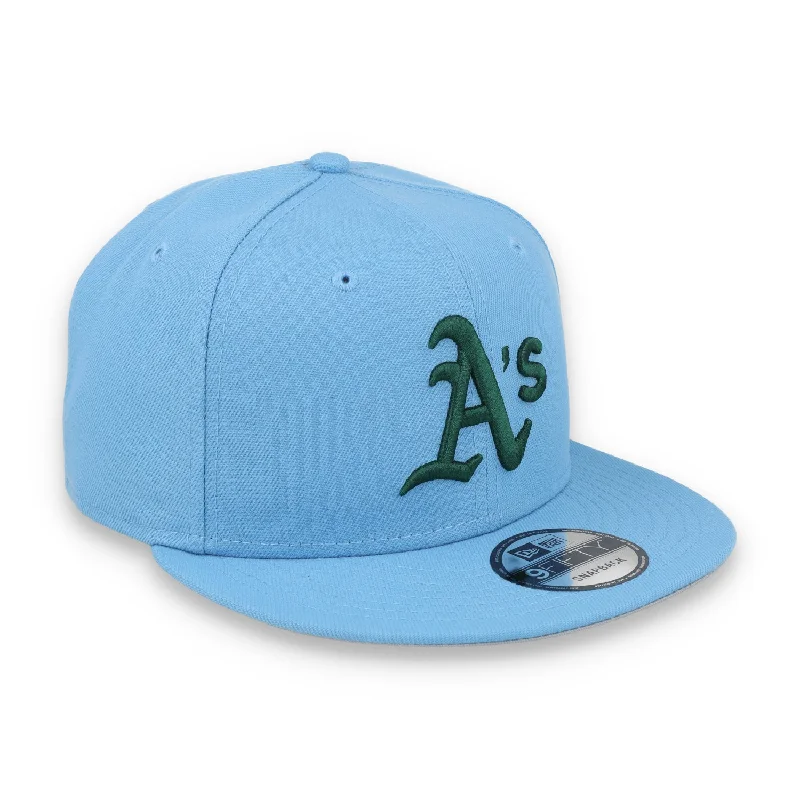 Custom Winter Beanie Hats-New Era Oakland Athletics MLB Basic 9FIFTY Snapback Hat- evergreen