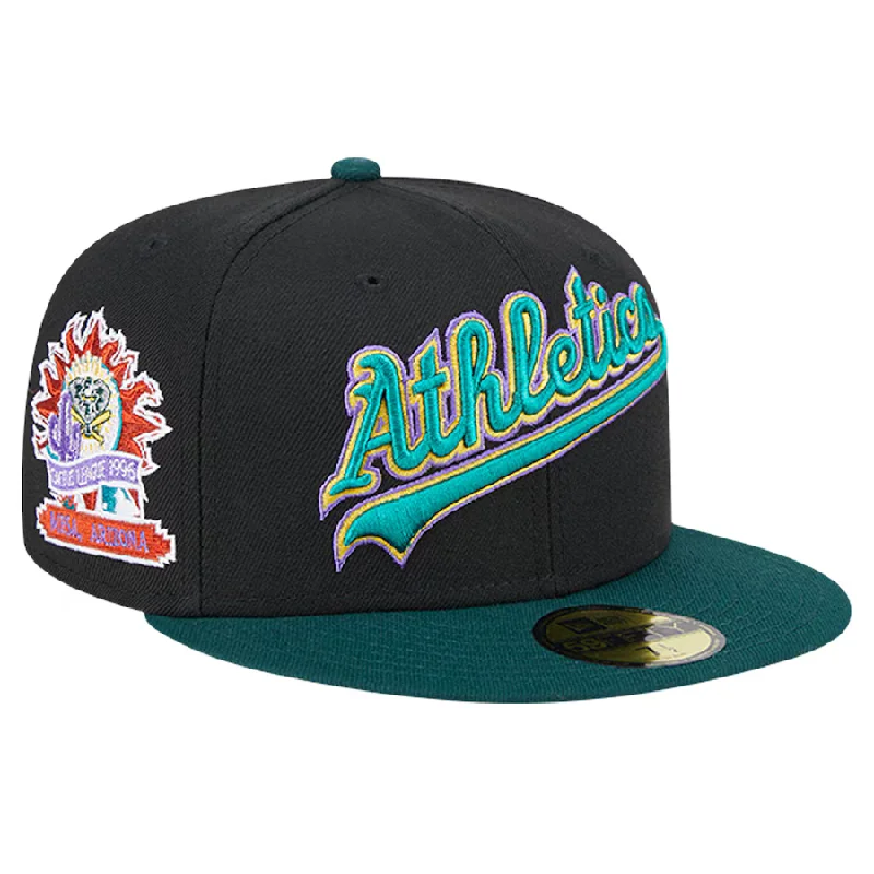 Custom Cooling Hats-New Era Oakland Athletics Retro Spring Training 59FIFTY Fitted Hat