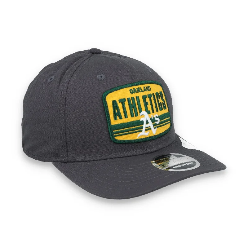 Custom Monogrammed Hats-New Era Oakland Athletics Team Elevated 9SEVENTY Adjustable Cap