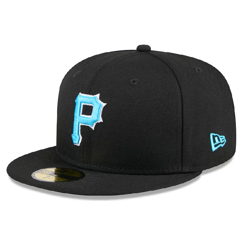 Custom Custom Party Caps-New Era Pittsburgh Pirates 59FIFTY Fitted Hat 2024 - Black