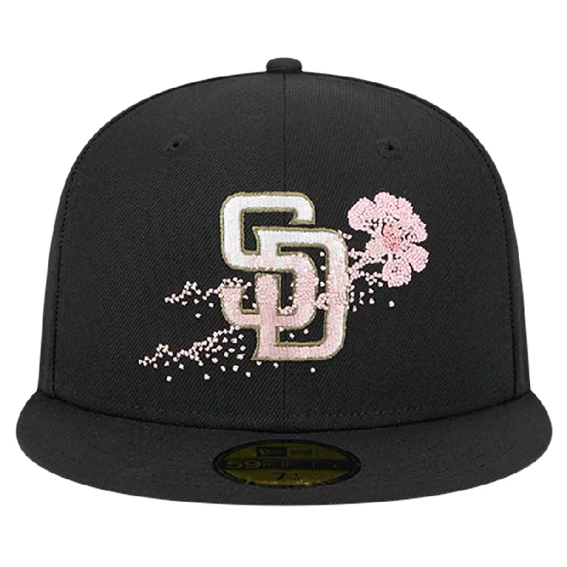 Custom Sports Caps for Teams-New Era San Diego Padres Floral 59FIFTY Fitted Hat