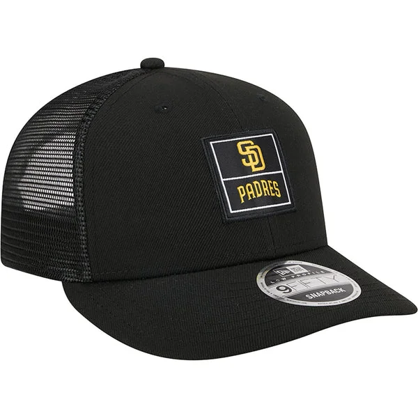 Custom Stylish Wool Hats-New Era San Diego Padres Label Low Profile 9FIFTY Trucker Snapback Hat