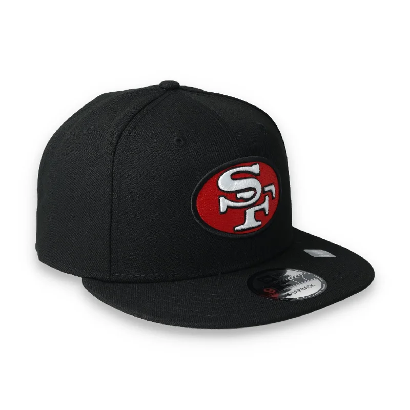 Custom Unique Patterned Hats-New Era San Francisco 49ers9FIFTY Snapback Hat-Black