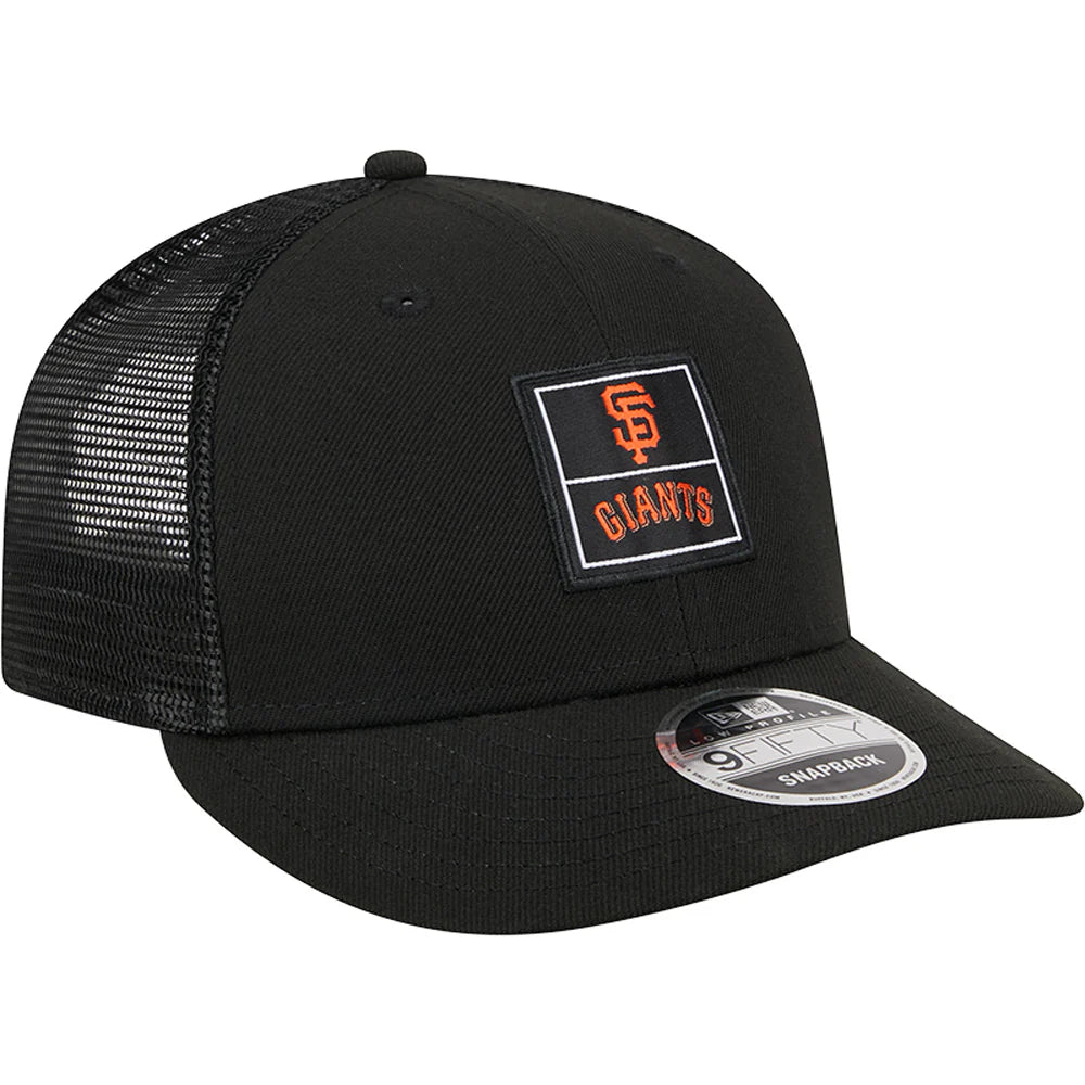 Custom Sporty Baseball Hats-New Era San Francisco Giants Label Low Profile 9FIFTY Trucker Snapback Hat