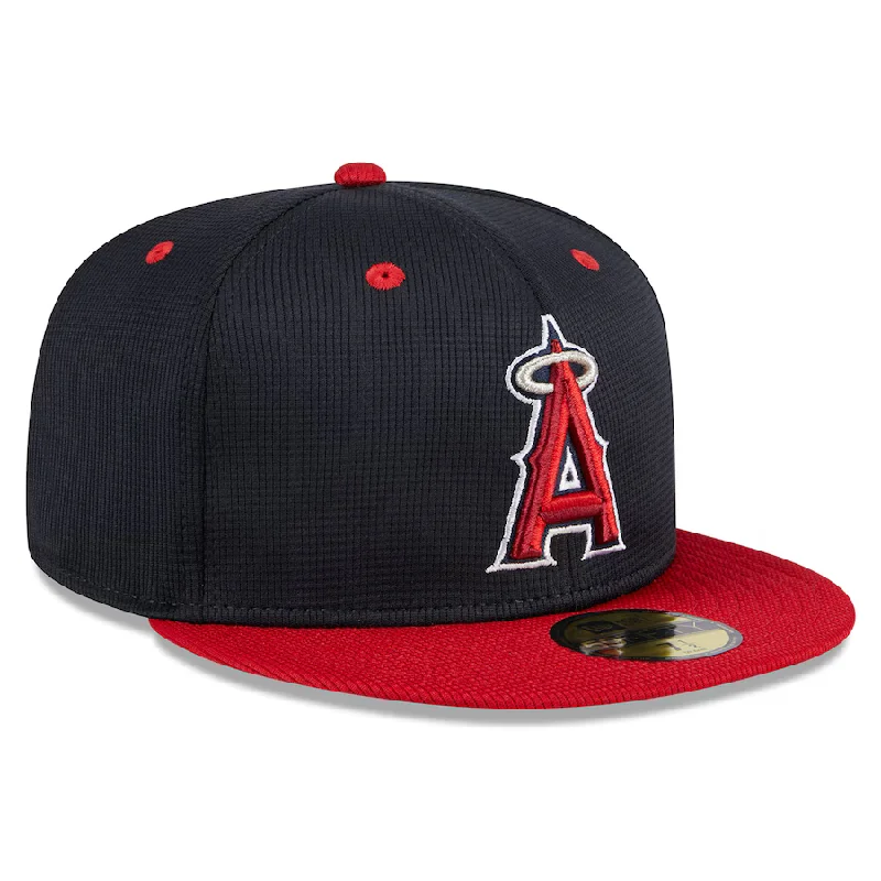 Custom Stylish Wool Hats-New Era Youth Los Angeles Angels Batting Practice 59FIFTY Fitted Hat