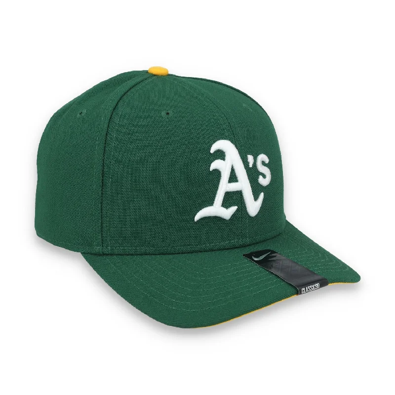 Custom Winter Hats with Ear Flaps-Nike Oakland Athletics Classic99  Dri-FIT Adjustable Hat - Green