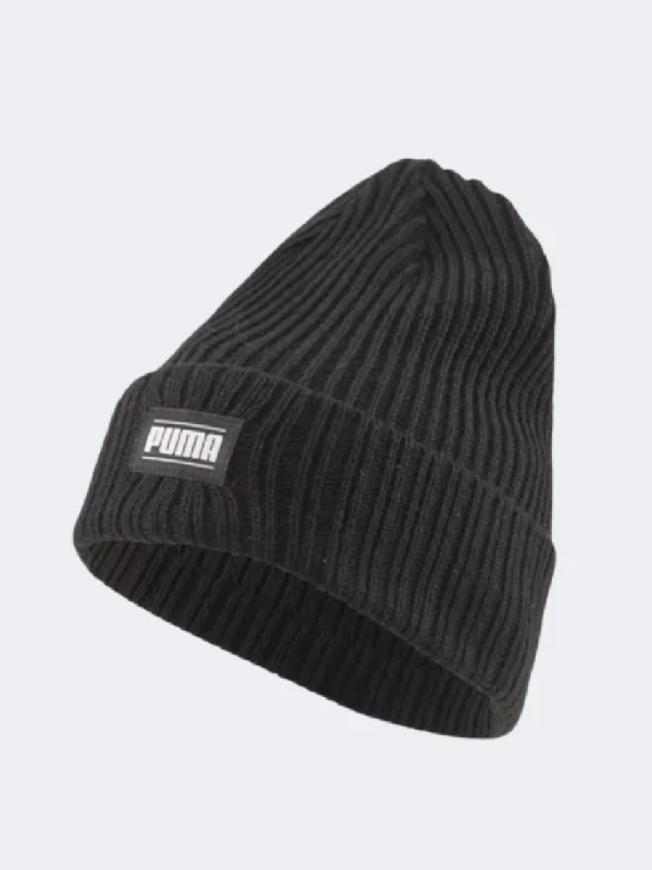 Custom Hats for Women-Puma Classic Men Lifestyle Beanie Black