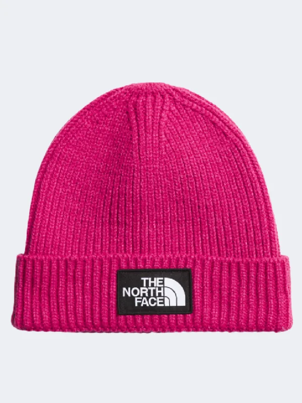 Custom Golf Caps-The North Face Box Logo Unisex Lifestyle Beanie Mr Pink