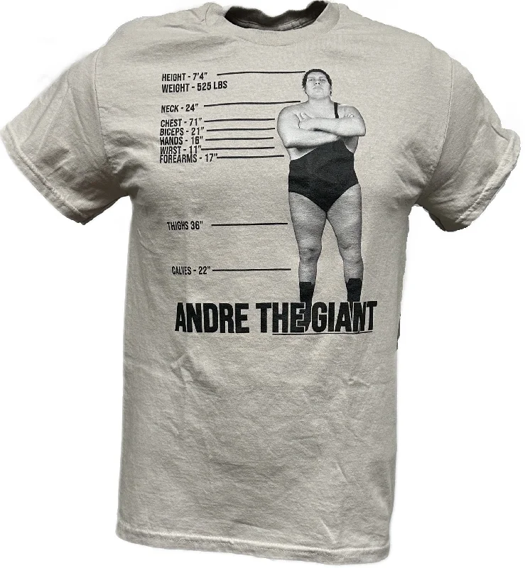 Custom Graphic T-Shirts-Andre the Giant Mens T-shirt Tale of the Tape