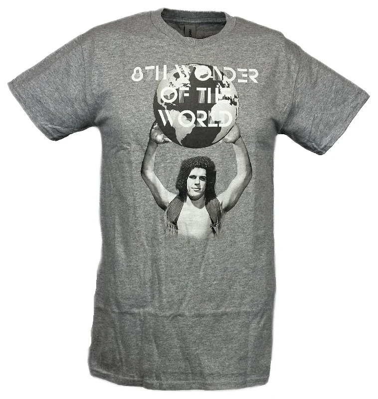 Custom T-Shirts for School Fundraisers-Andre the Giant Whole World In His Hands WWE Mens Gray T-shirt