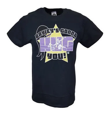 Custom T-Shirts with Customized Text-Bayley's Gonna Hug You WWE Mens Black NXT T-shirt