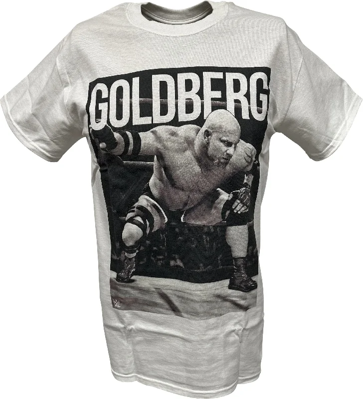 Custom T-Shirts with Funny Graphics-Bill Goldberg Predator WWE Mens White T-shirt