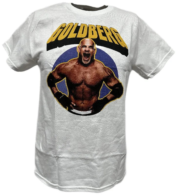 Custom T-Shirts for Graduations-Bill Goldberg Retro WWE Mens White T-shirt