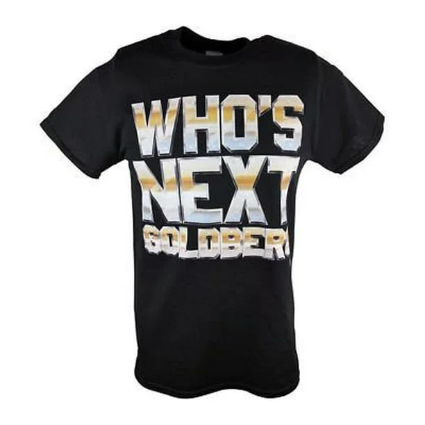 Custom T-Shirts for Holidays-Bill Goldberg Who's Next Big and Bold WWE Mens T-shirt