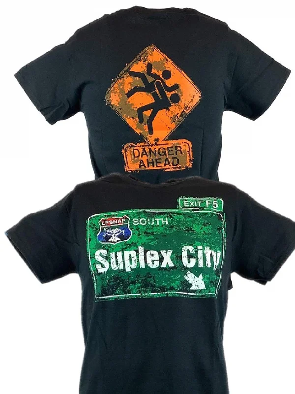 Custom T-Shirts for Streetwear Styles-Brock Lesnar Suplex City Mens T-shirt