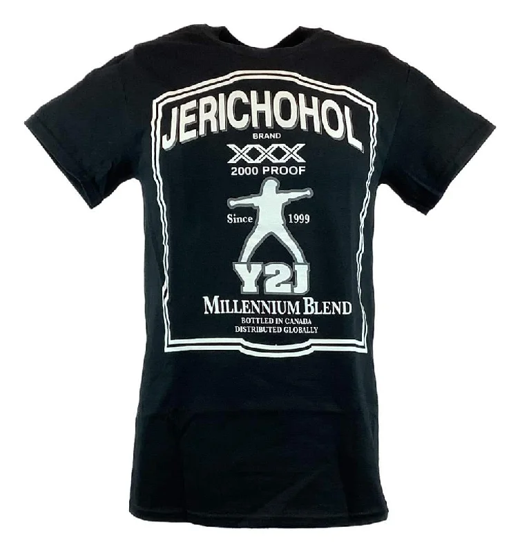 Custom T-Shirts with Artistic Illustrations-Chris Jericho Y2J 2000 Proof Jerichohol Mens T-shirt