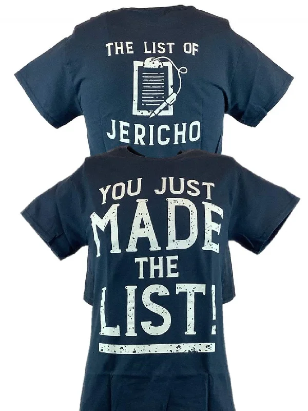 Custom T-Shirts with Minimalist Design-Chris Jericho You Just Made The List Mens Blue T-shirt New