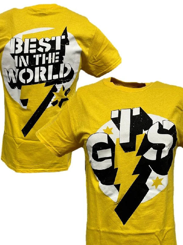 Custom T-Shirts for Football Fans-CM Punk GTS Go To Sleep Yellow Short Sleeve Mens T-shirt