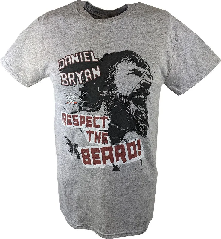 Custom T-Shirts for Basketball Fans-Daniel Bryan Yelling Respect the Beard WWE Mens T-shirt