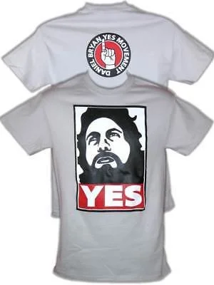 Custom T-Shirts for Hiking-Daniel Bryan Yes Movement Mens Gray T-shirt