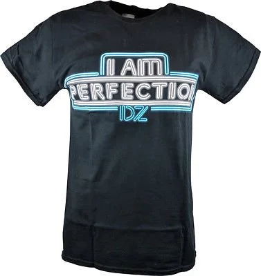 Custom T-Shirts for Kids-Dolph Ziggler I Am Perfection Mens Black T-shirt