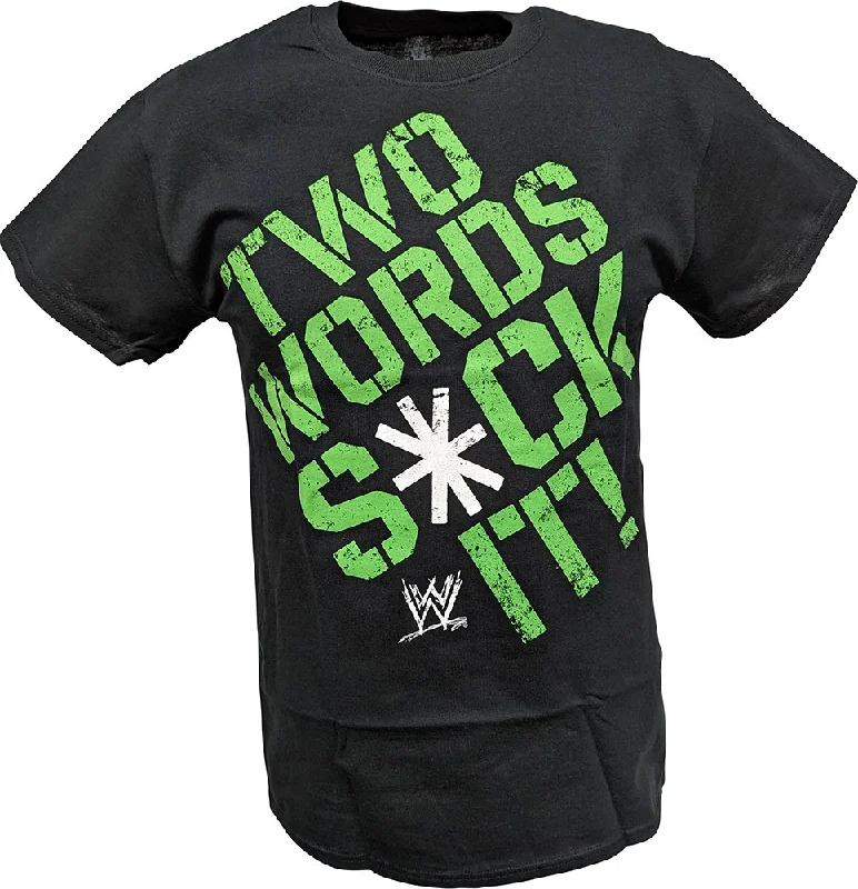 Custom T-Shirts with Personalized Names-DX D-Generation X Two Words Suck It WWE Mens T-shirt