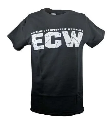 Custom T-Shirts for Women-ECW Extreme Championship Wrestling White Logo T-shirt