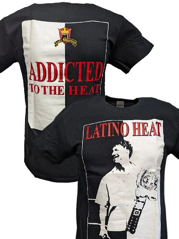 Personalized T-Shirts for Holidays-Eddie Guerrero Addicted to the Heat Championship Belt Mens Black T-shirt