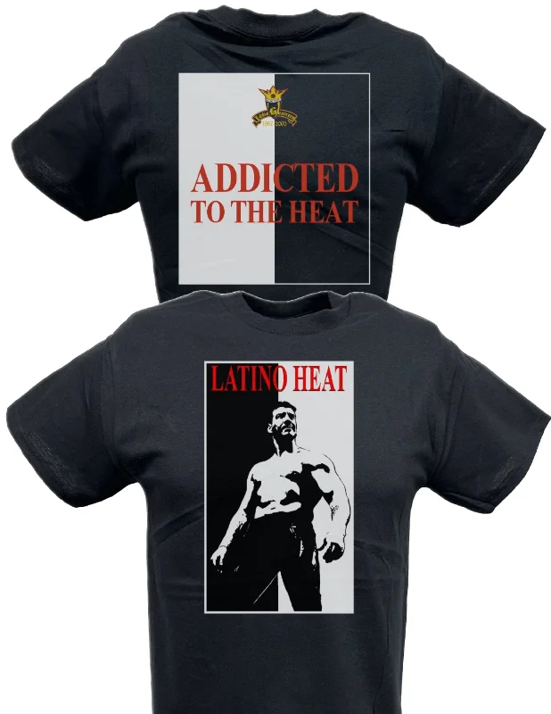 Custom T-Shirts for Fashionable Style-Eddie Guerrero WWE Scarface Addicted to the Heat Mens Black T-shirt