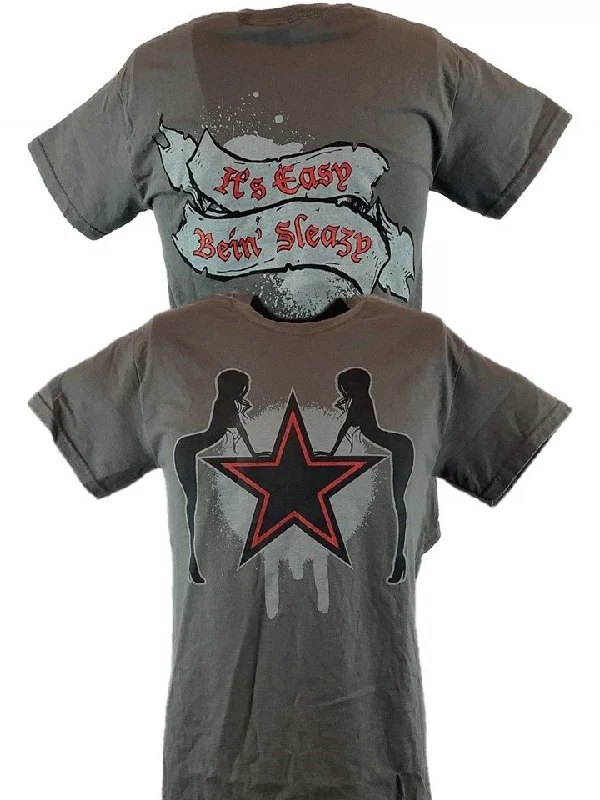 Custom T-Shirts for Casual Wear-Edge Rated R Superstar Easy Being Sleazy Grey Mens T-shirt