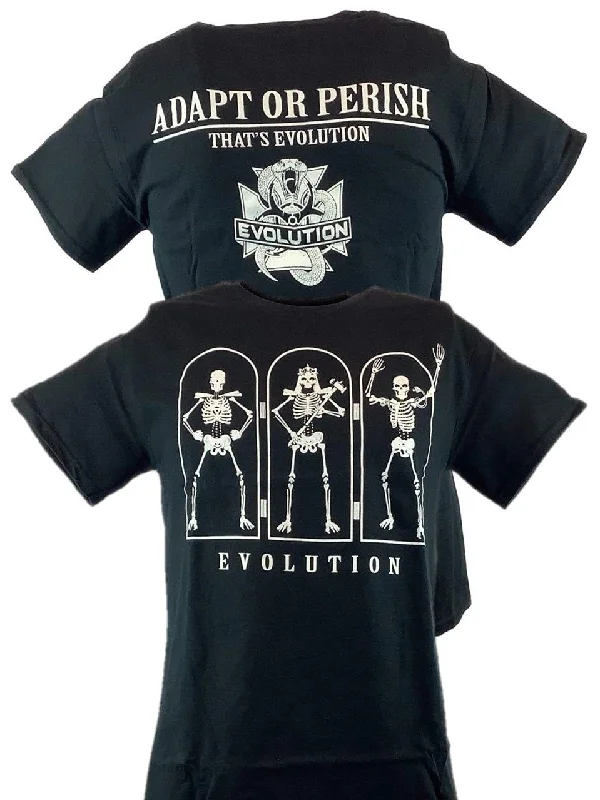 Custom T-Shirts for Alumni Gatherings-Evolution Adapt or Perish Triple H Randy Orton Mens T-shirt