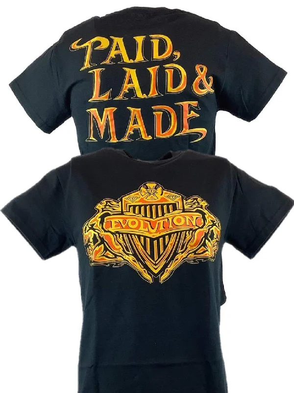 Custom T-Shirts for Sports Fans-Evolution Paid Laid Made Triple H Batista Randy Orton T-shirt