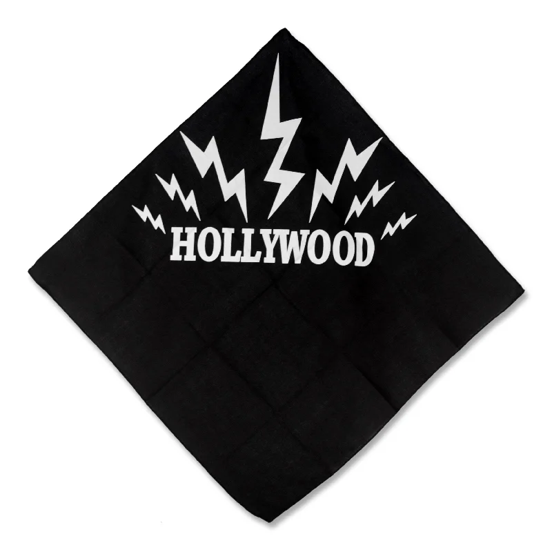 Custom T-Shirts with Pop Culture References-Hollywood Hulk Hogan Black Sparks Bandana