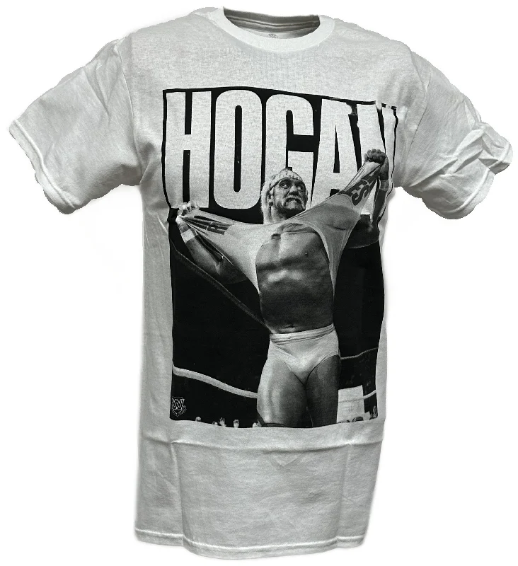 Custom T-Shirts for Personalized Fashion-Hulk Hogan Definitive Superstar WWE Mens White T-shirt