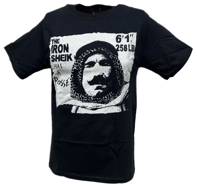 Custom T-Shirts with Abstract Art-Iron Sheik has a Posse Old School T-shirt 6'1