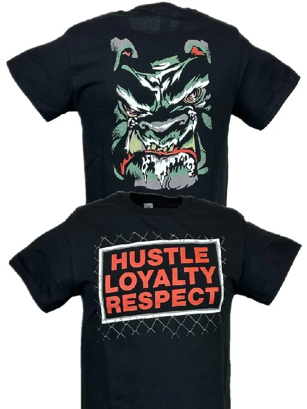 Custom T-Shirts with Minimalist Design-John Cena Big Dog Hustle Loyalty Respect Mens Black T-shirt