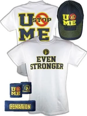 Custom T-Shirts for Pet Lovers-John Cena Even Stronger Costume Hat T-shirt Wristbands