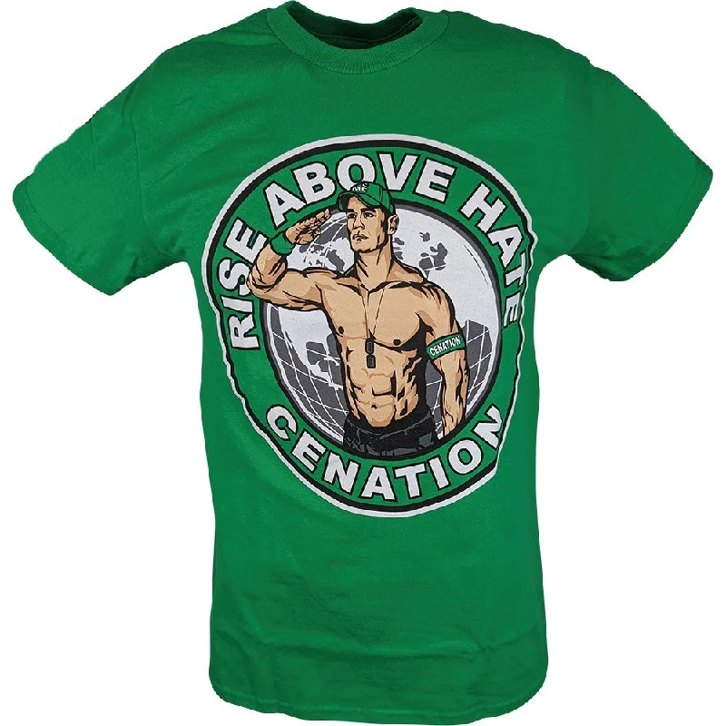 Custom T-Shirts for Strength Training-John Cena Green Kids Salute the Cenation T-shirt Boys