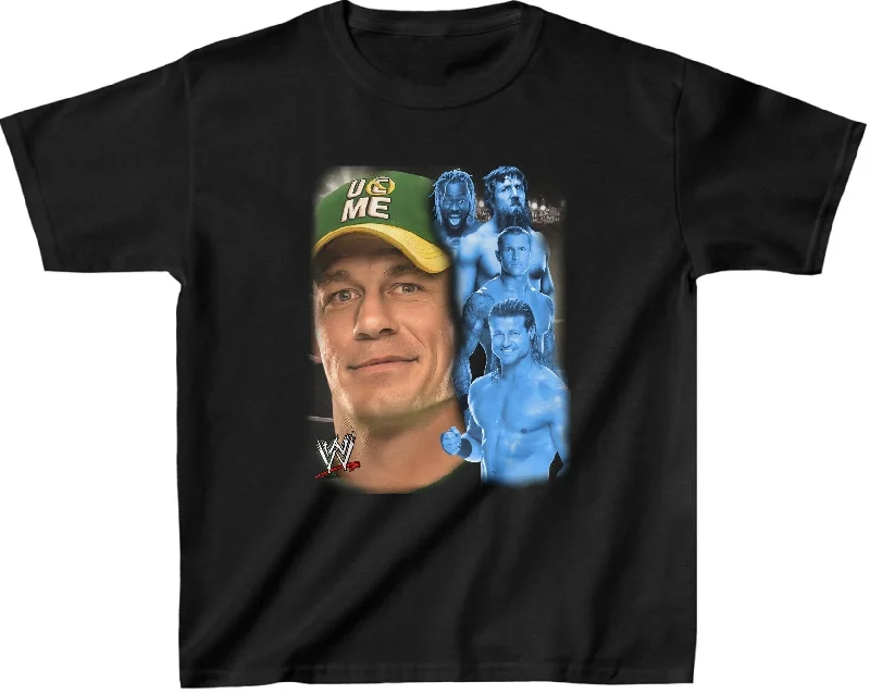 Custom T-Shirts with Stretchy Fabric-John Cena Randy Orton Dolph Ziggler WWE T-shirt Boys