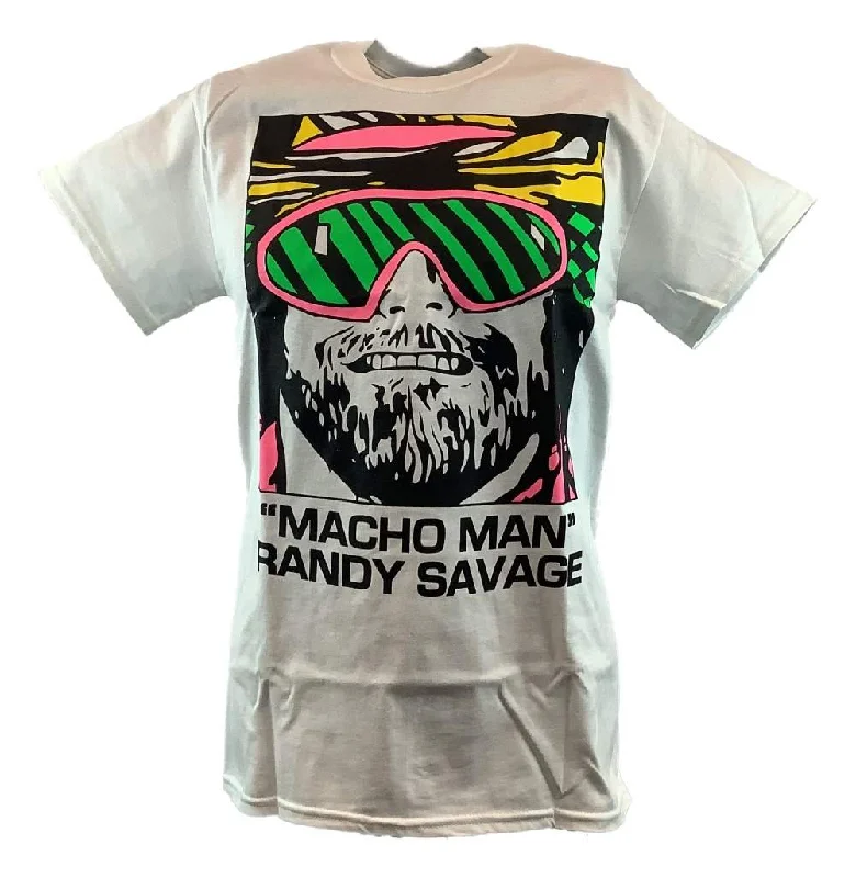 Custom T-Shirts for Holiday Gifts-Macho Man Randy Savage Cartoon Mens White T-shirt