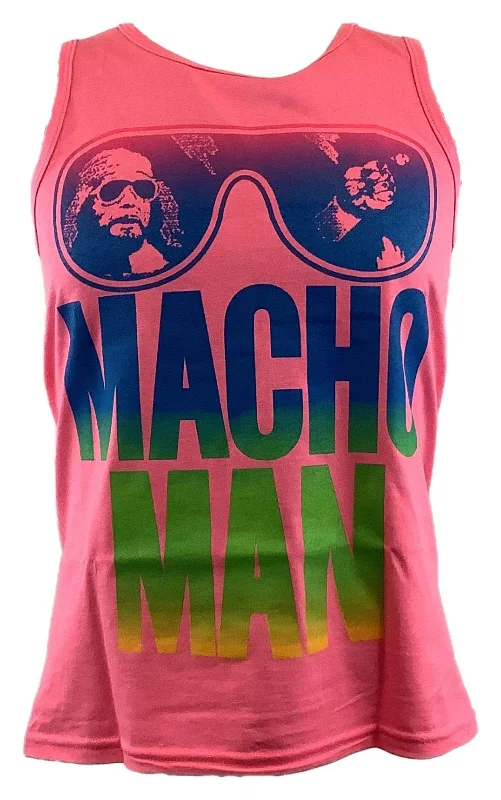 Custom T-Shirts for Conferences-Macho Man Randy Savage Mens Pink Tank Top T-shirt