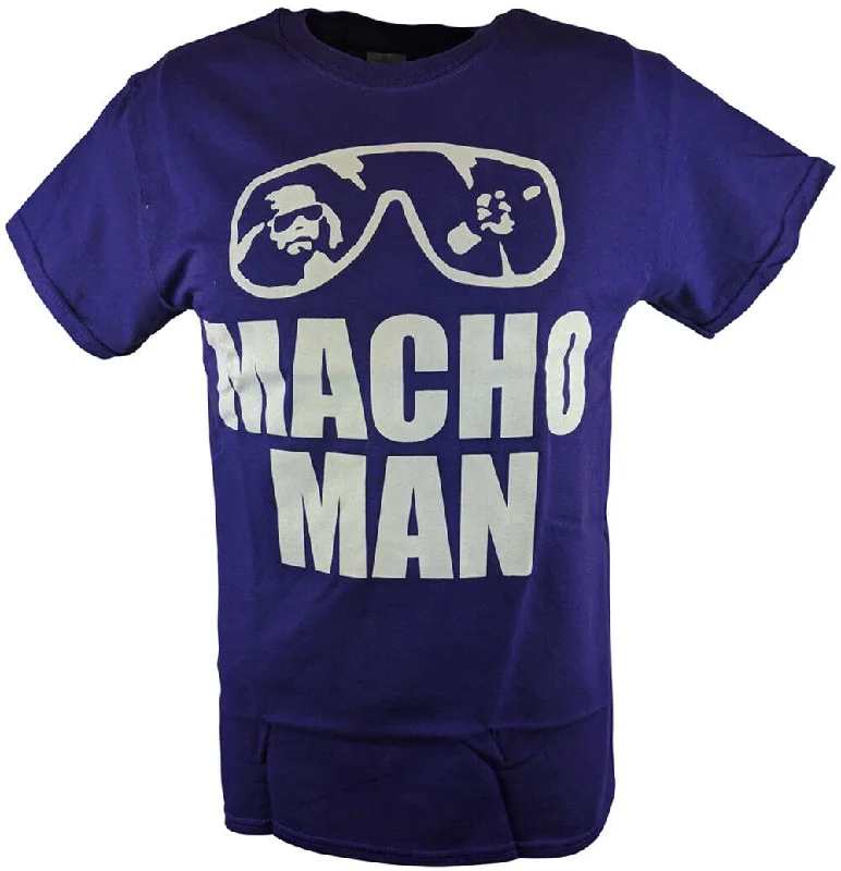 Custom T-Shirts with Iconic Album Art-Macho Man Randy Savage Purple Sunglasses T-shirt