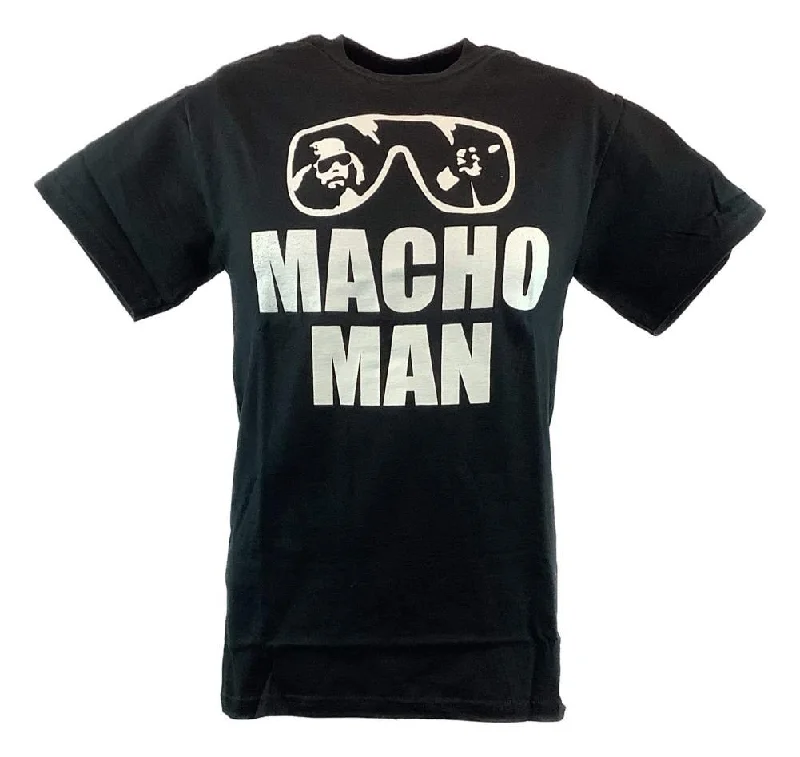 Custom T-Shirts for Employee Uniforms-Macho Man Randy Savage Sunglasses Black T-shirt