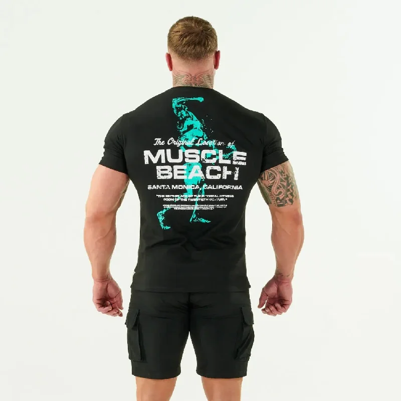 Custom T-Shirts with Seasonal Designs-Muscle Beach T-Shirt